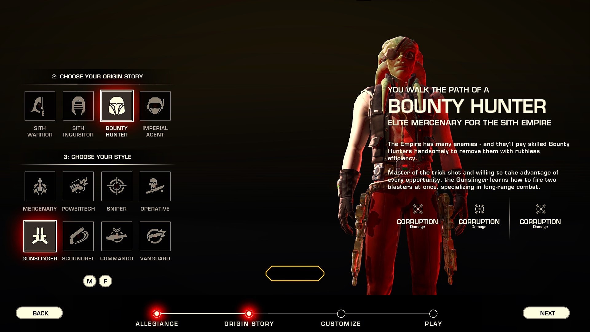 Character Creator Bounty Hunter Gunslinger