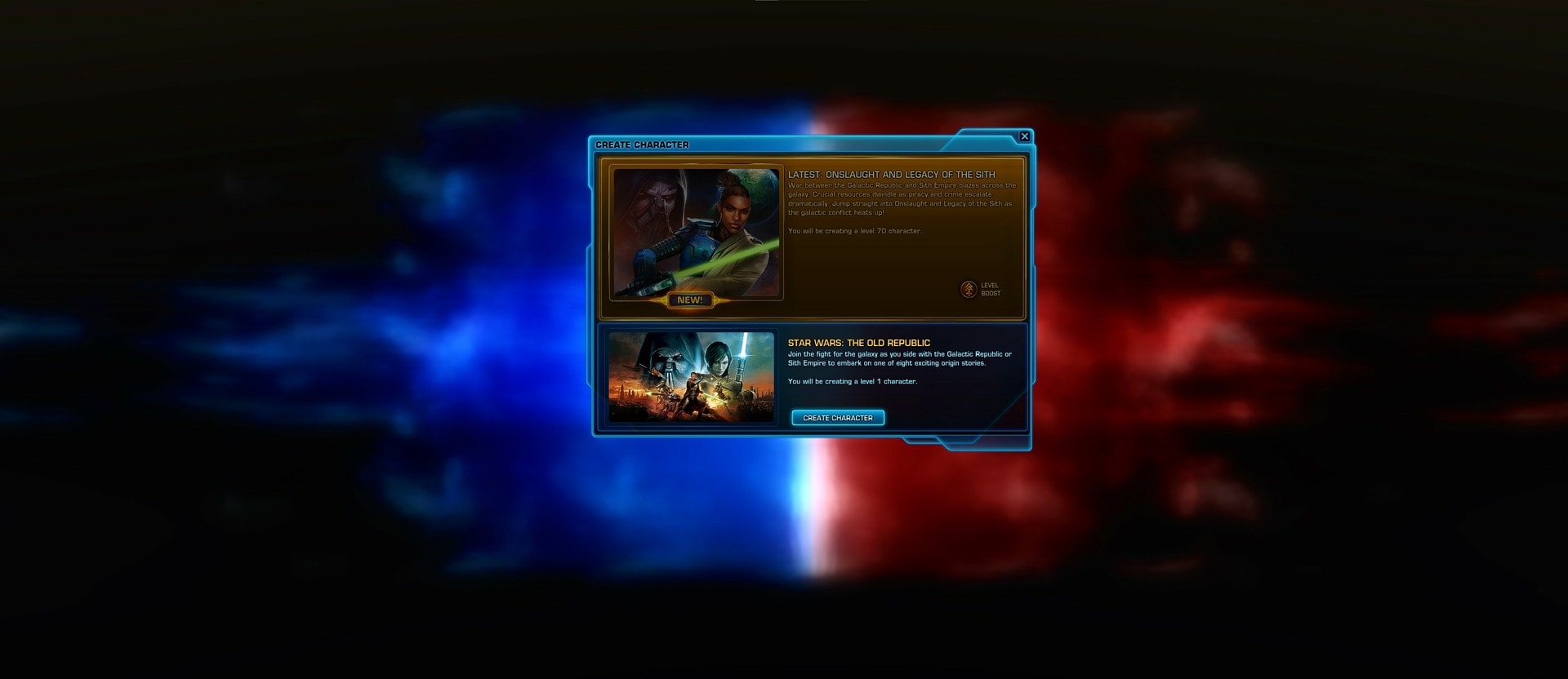 SWTOR 7.0 PTS - New Character Creator - Starting Point
