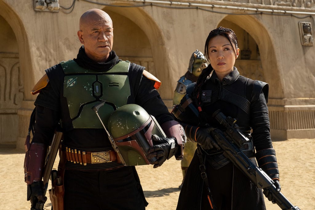 Boba Fett and Fennec Shan in The Book of Boba Fett scene