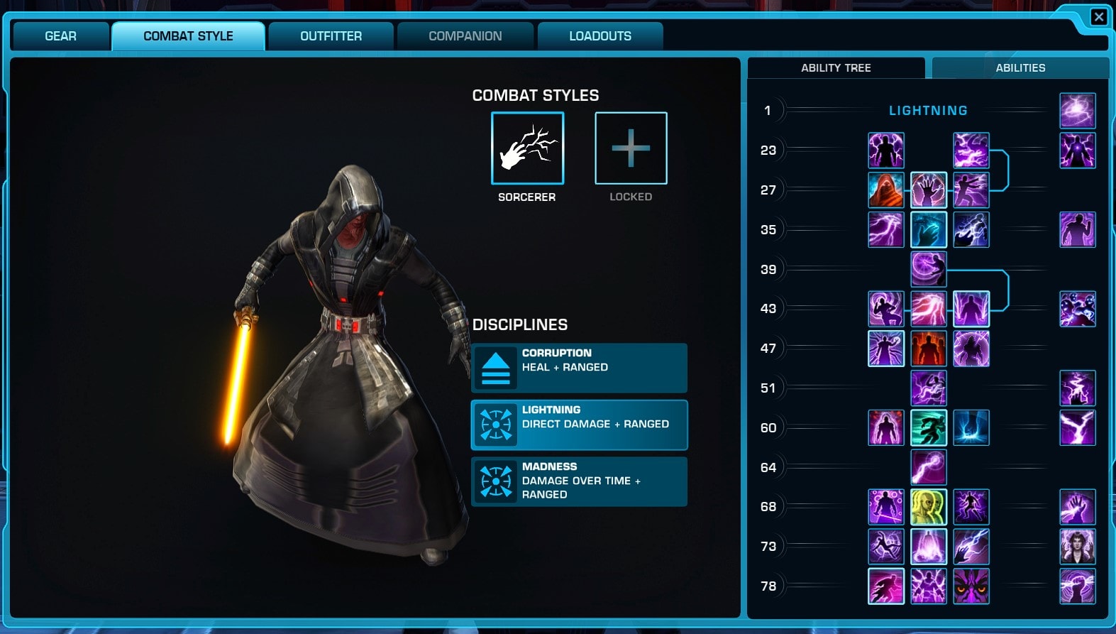 Combat Style Tab