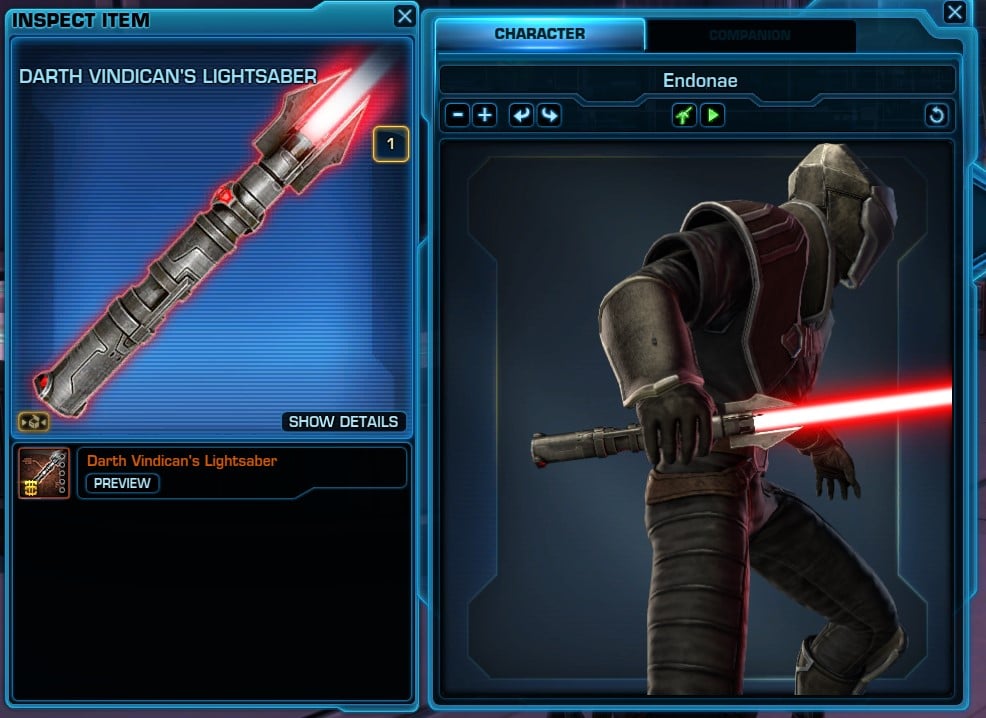 Darth Vindican_s Lightsaber