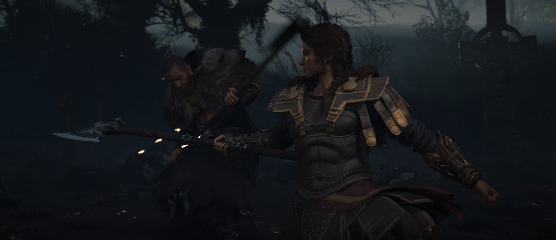Eivor fighting Cassandra in AC Valhalla A Fated Encounter