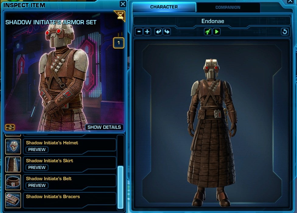 Shadow Initiate's Armor Set (GS)