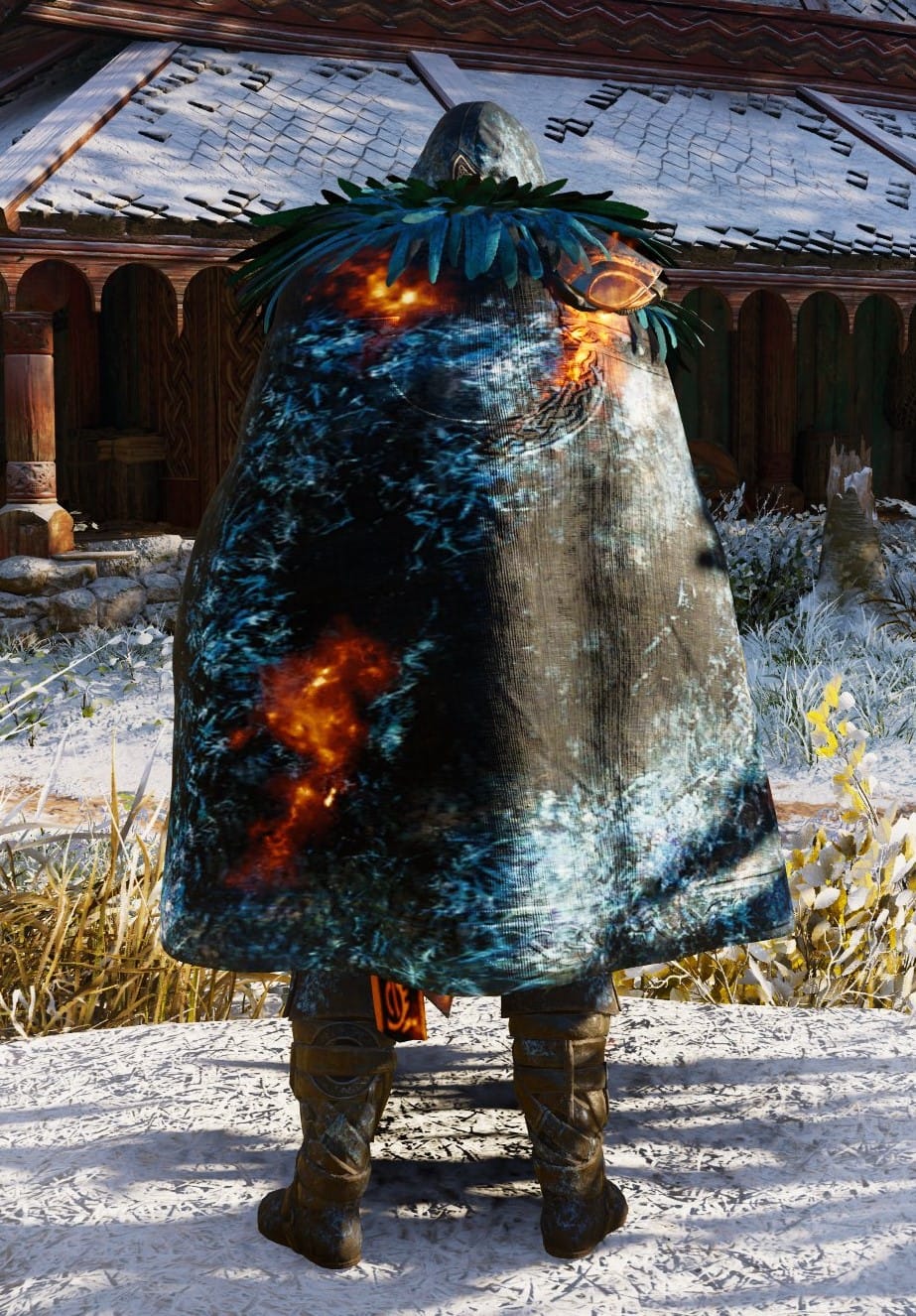 AC Valhalla Twilight Armor Set - Back with Hood Up