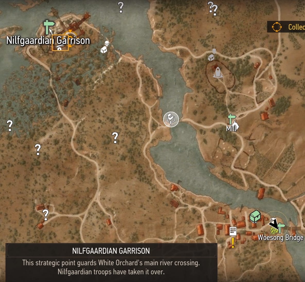 Nilfgaardian Garrison in White Orchard Map location