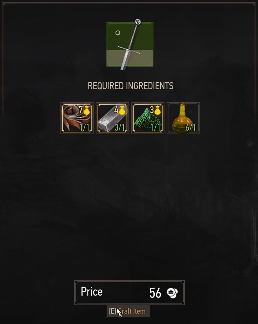 Steel Viper Sword requirements