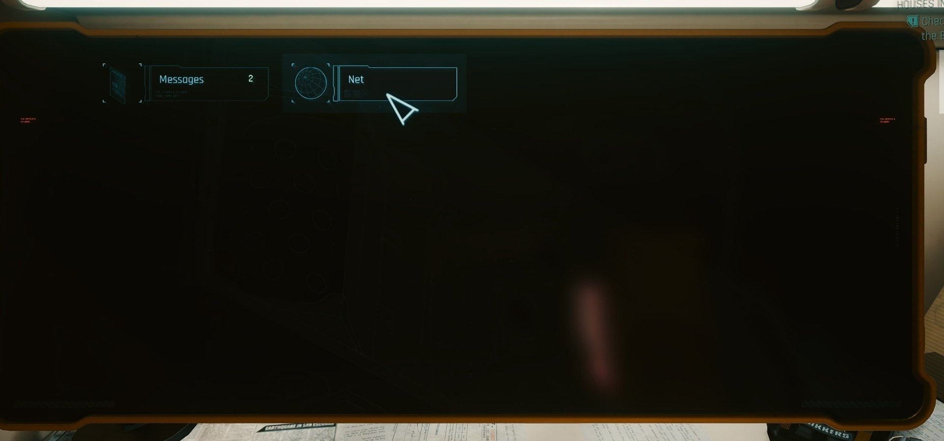 Click on the Net Tab at the top right.