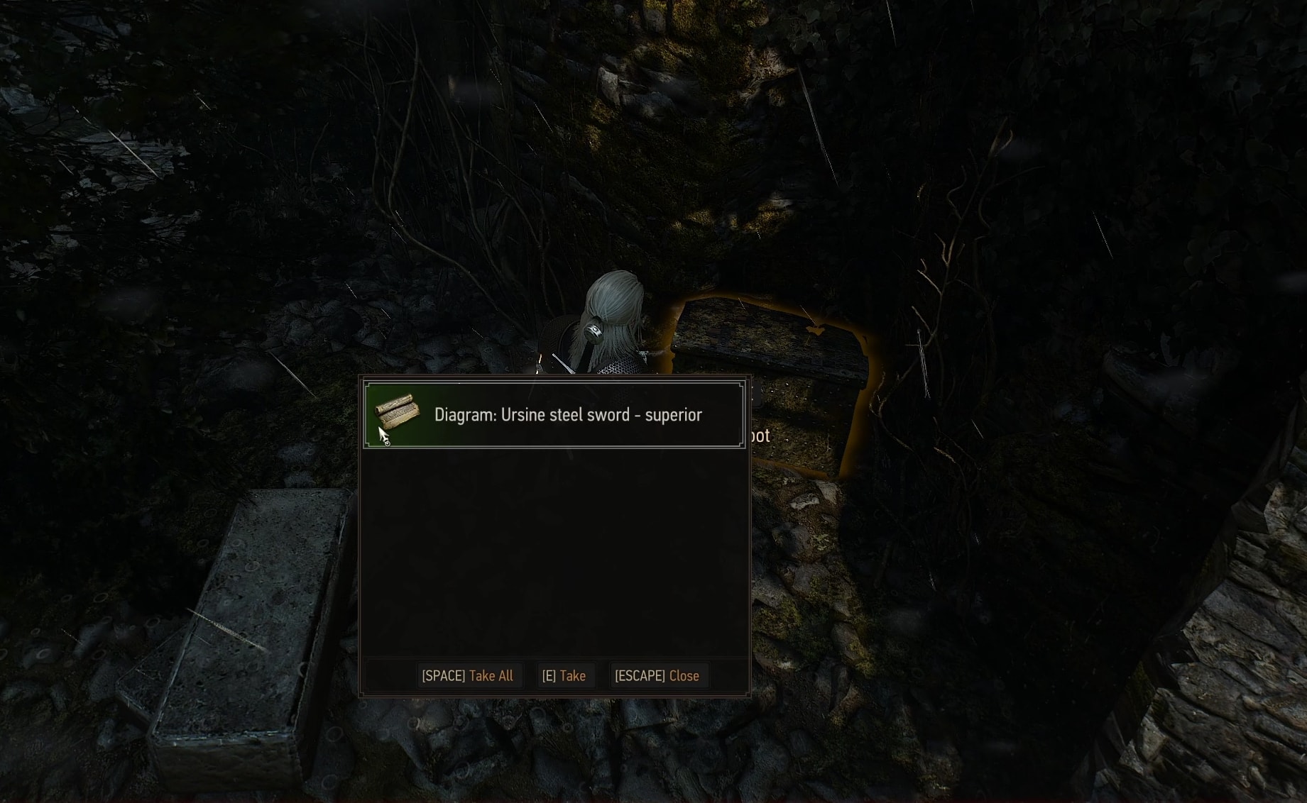 Diagram Ursine steel sword - superior - Chest Location