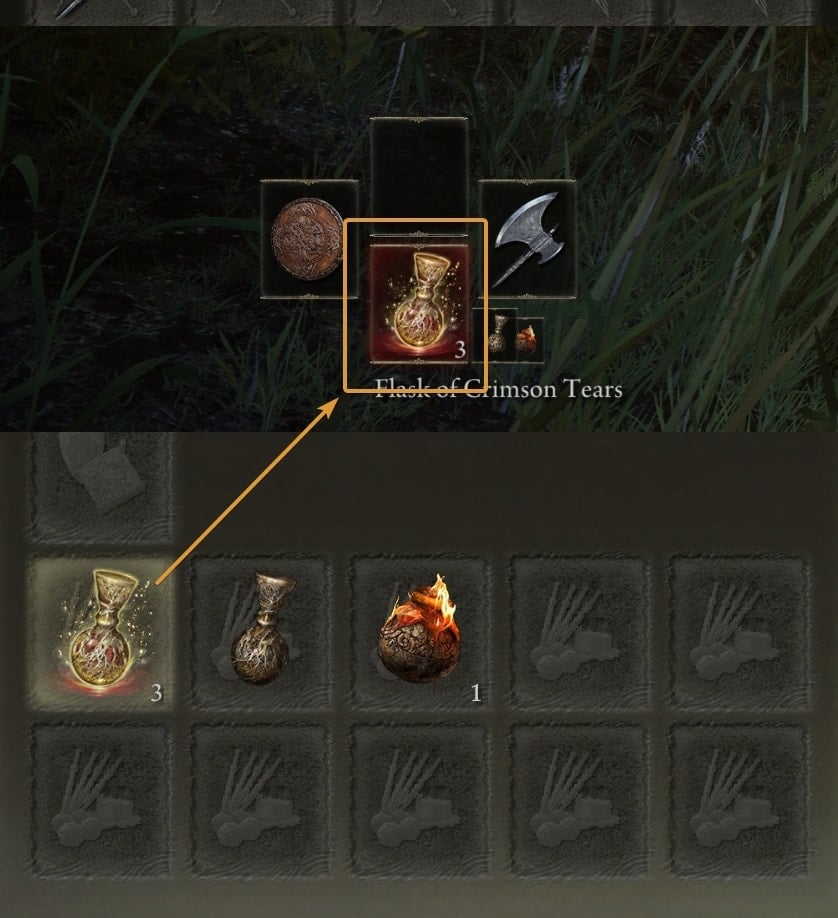How to quickly get to your default Item in Elden Ring