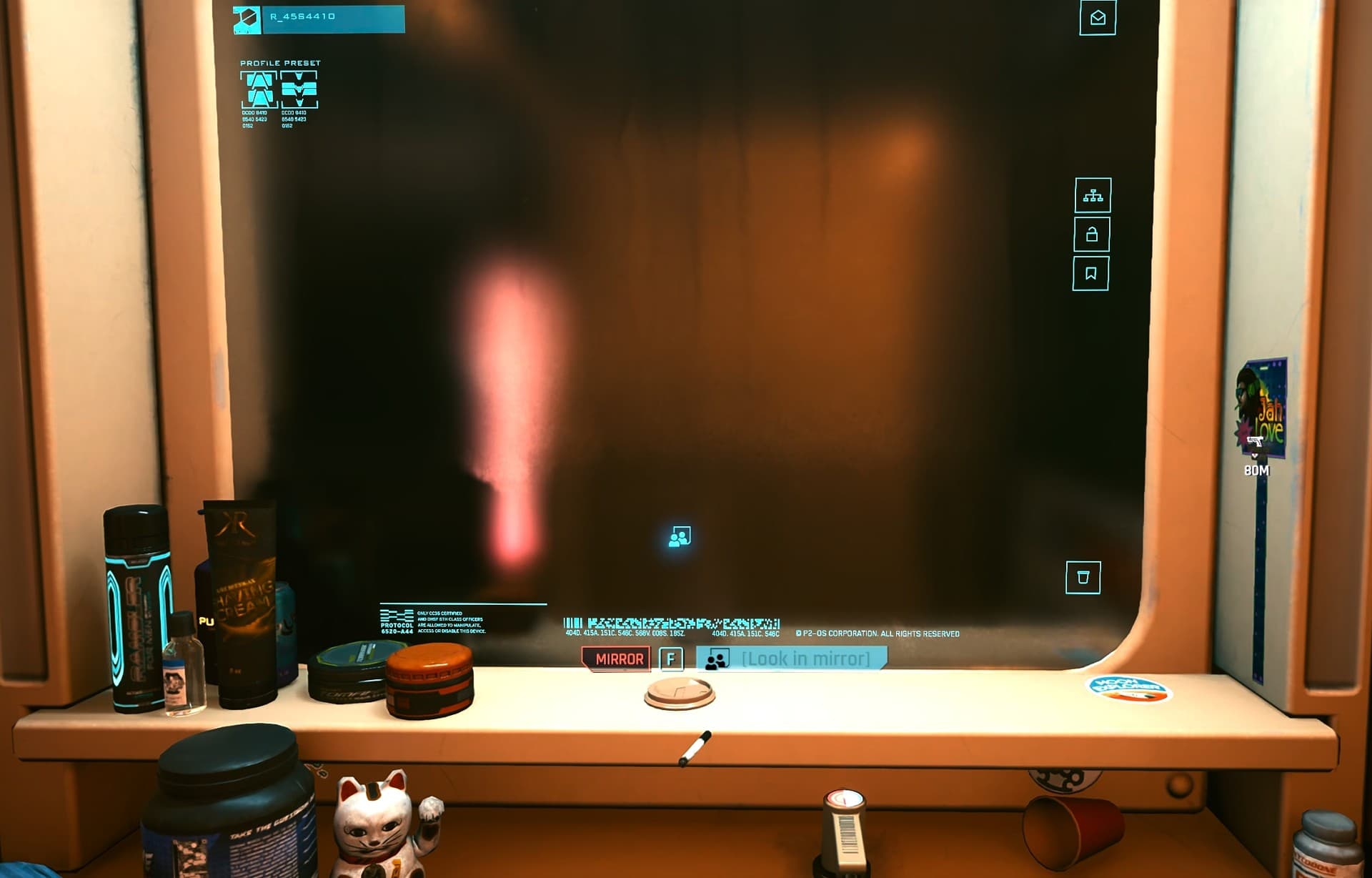 Interact with the mirror