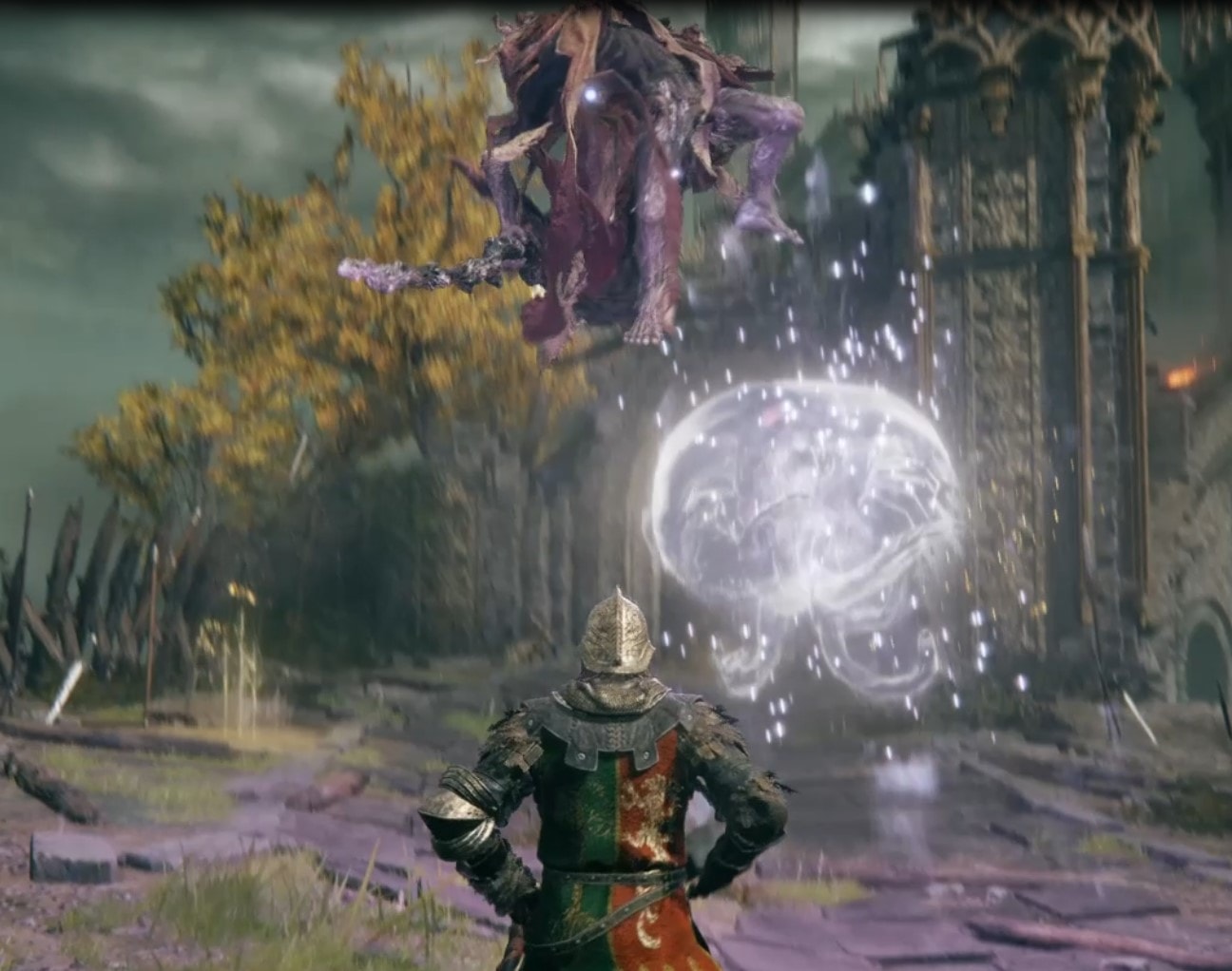 Summoning an NPC helper in a boss fight in Elden Ring