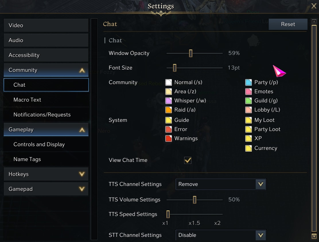 Lost Ark Settings Guide - Community - Chat Tab