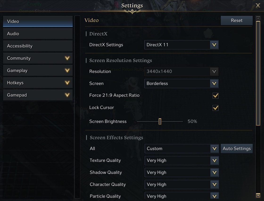 Lost Ark Settings Guide - Video Tab