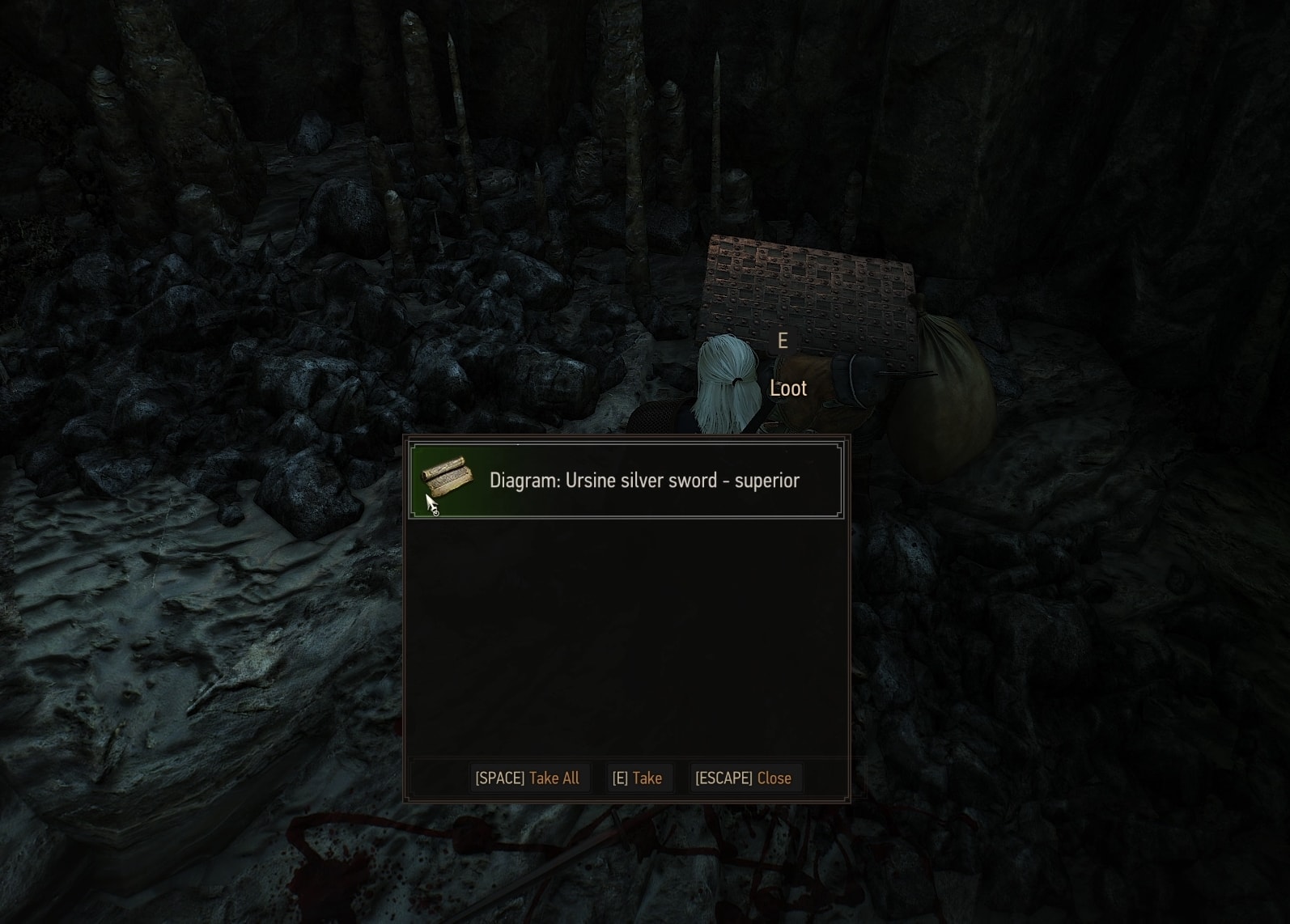 Superior Ursine Silver Sword Diagram Location
