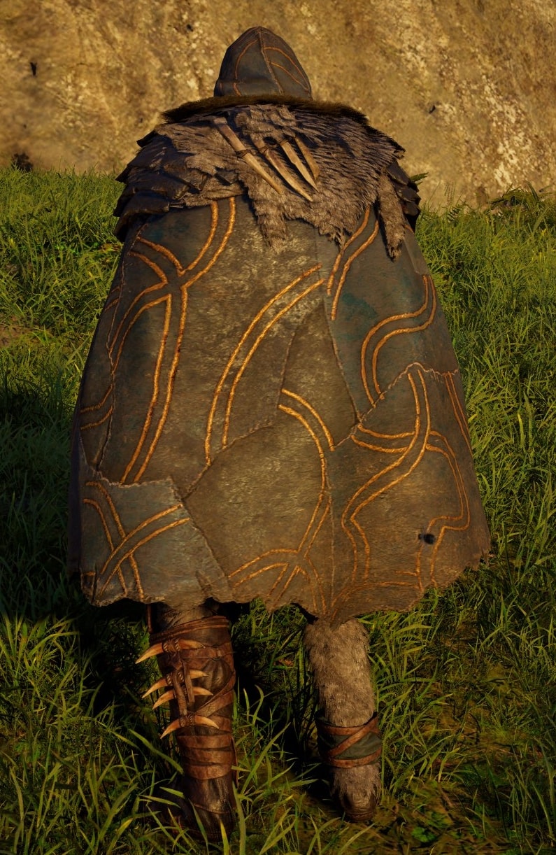 Assassin's Creed Valhalla Dawn of Ragnarok DLC Armor Set - Jotun Mantle Armor Set - Back Hood