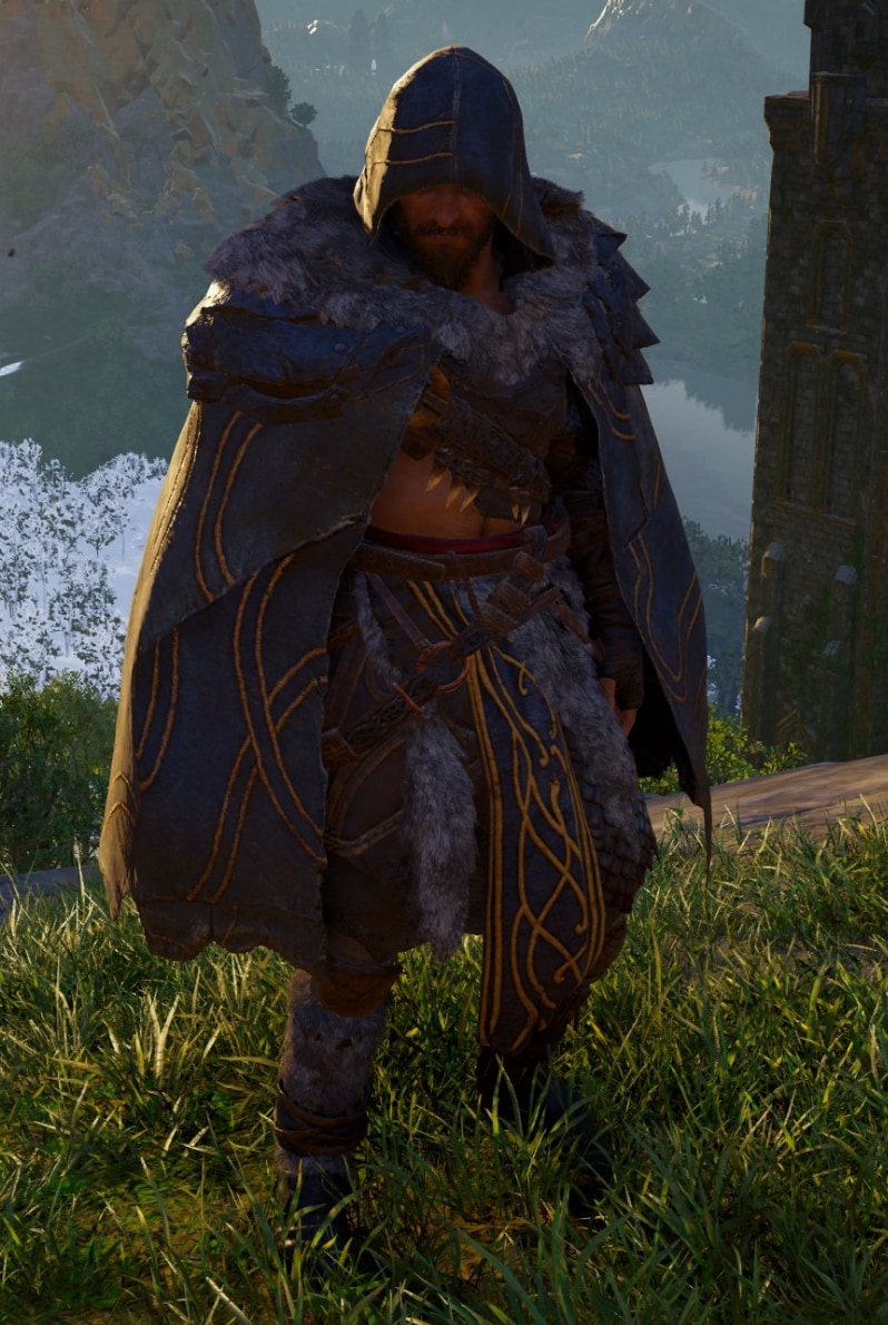 Assassin's Creed Valhalla Dawn of Ragnarok DLC Armor Set - Jotun Mantle Armor Set - Front Hood