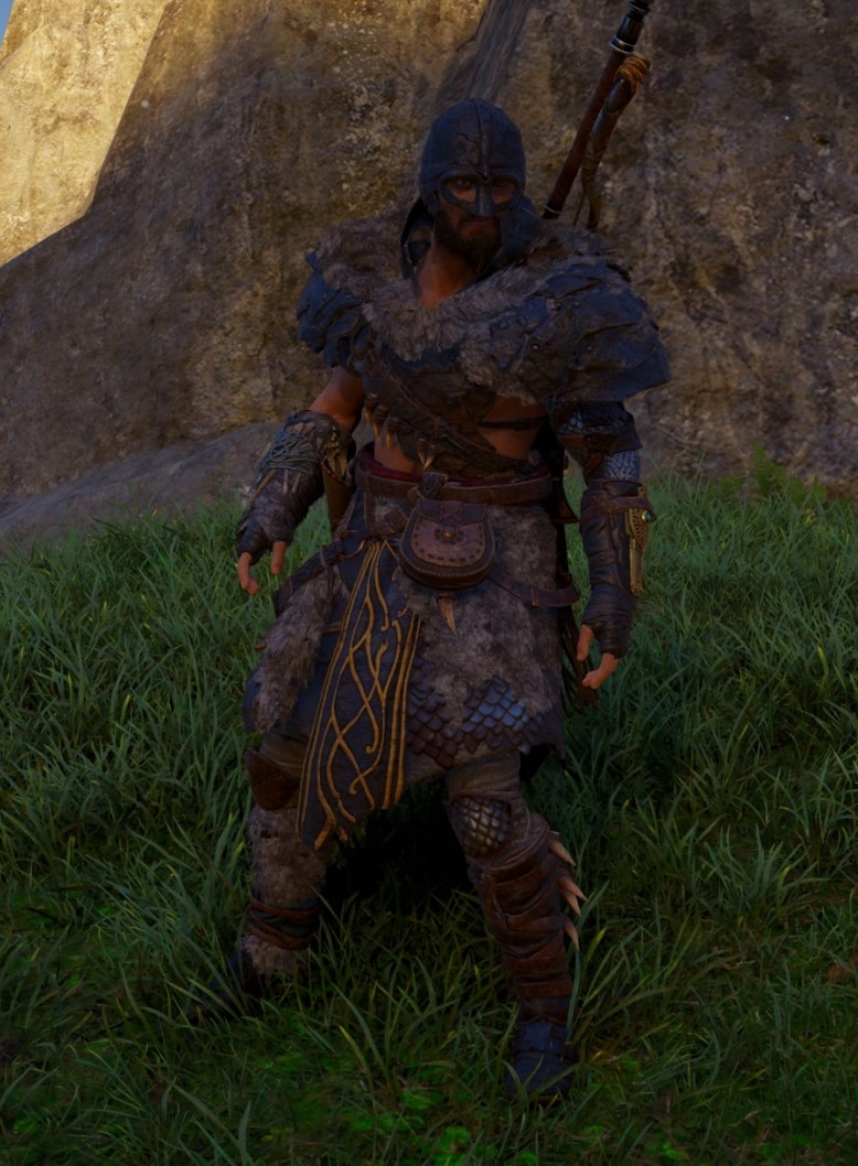 Assassin's Creed Valhalla Dawn of Ragnarok DLC Armor Set - Jotun Mantle Armor Set - Front