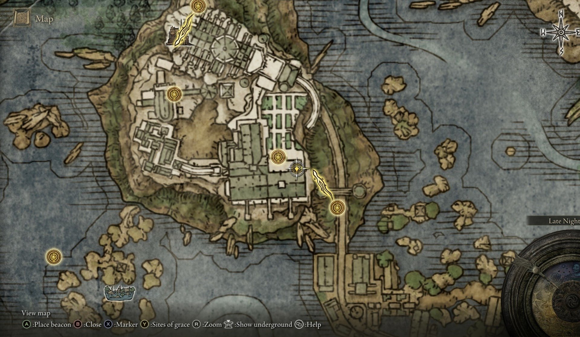 Spell and Incantation Locations at the Academy of Raya Lucaria - Conspectus Scroll map