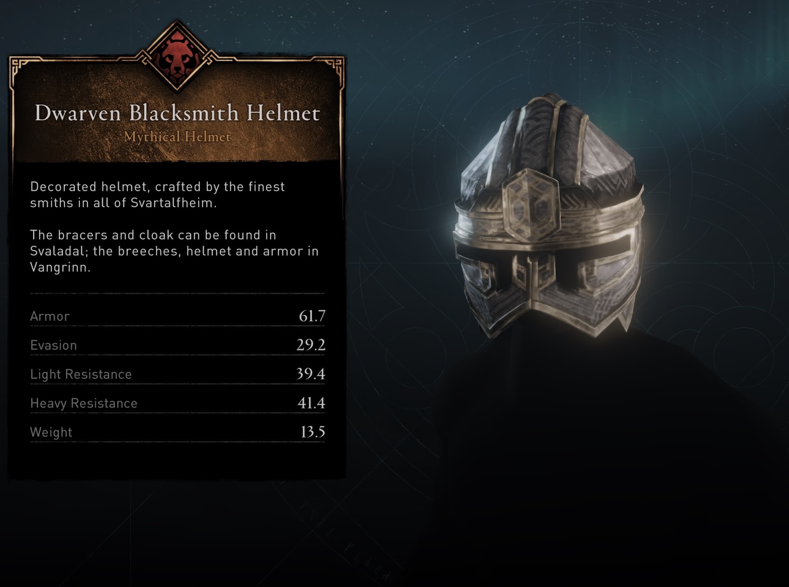 Dwarven Blacksmith Helmet Stats