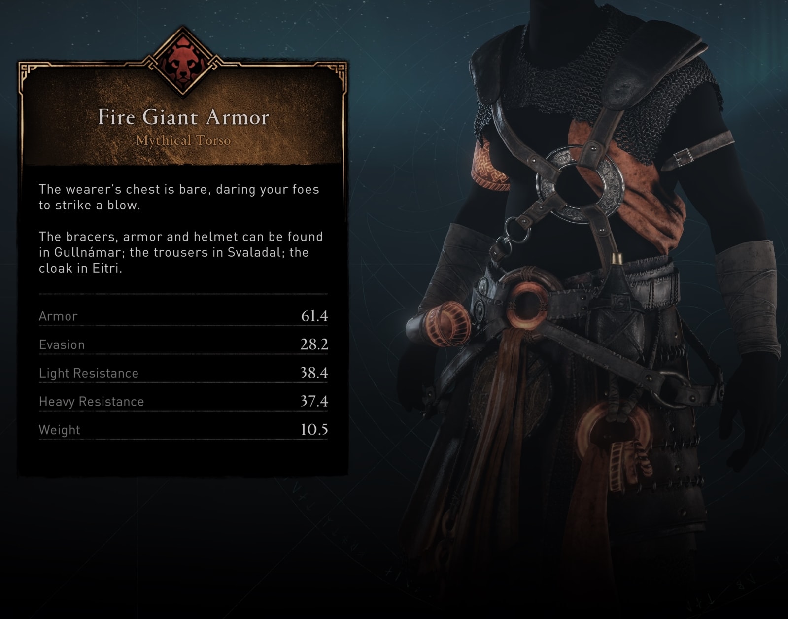 Fire Giant Armor Stats