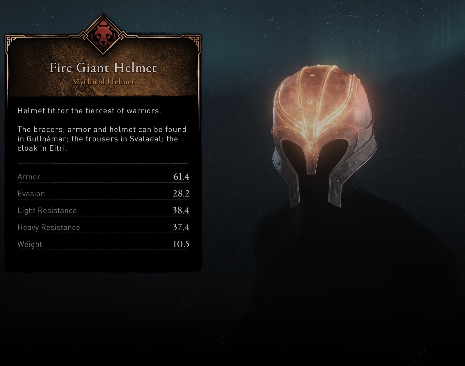 Fire Giant Helmet Stats