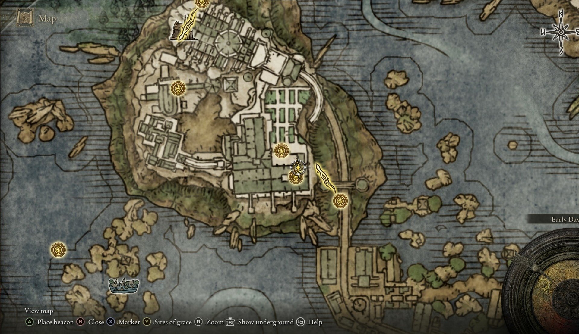 Items Locations at the Academy of Raya Lucaria - Glintstone Craftsman's Cookbook 5 map