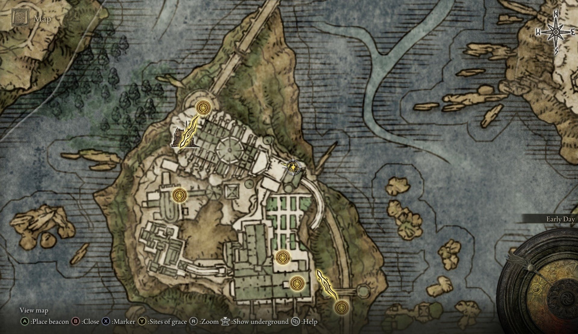 Armor Locations at the Academy of Raya Lucaria - Glintstone Scarab (helmet) map location