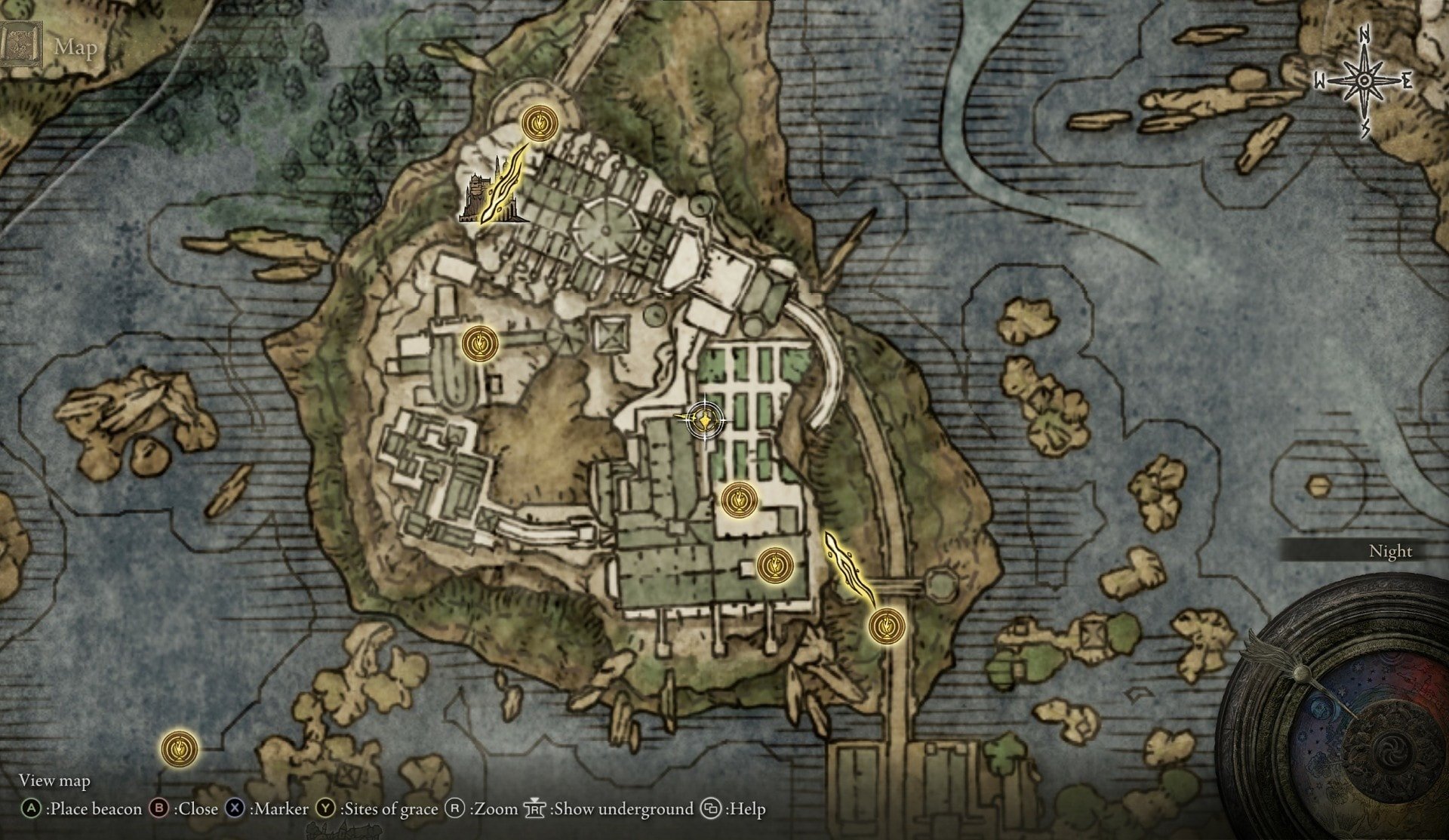 Items Locations at the Academy of Raya Lucaria - Glintstone Whetblade map