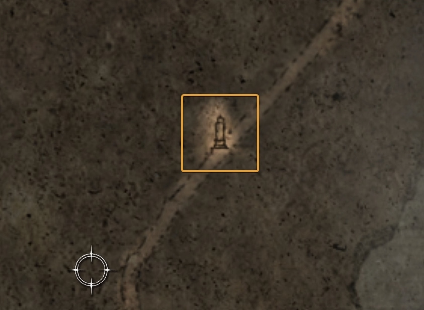 Map icon of a pillar containing a map fragment