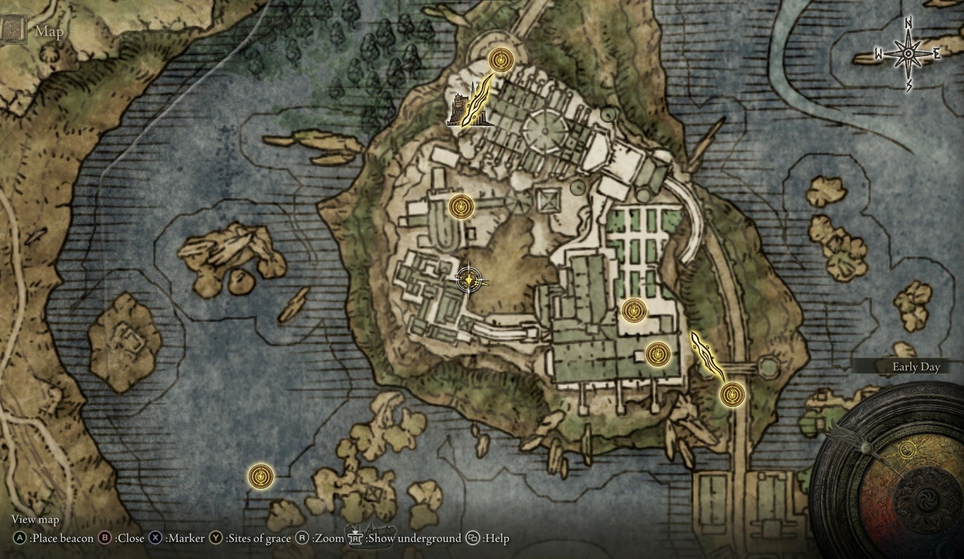 Items Locations at the Academy of Raya Lucaria - Imbued Sword Key map location