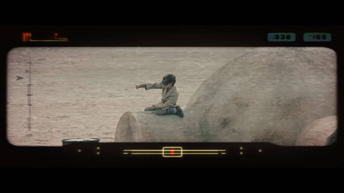 young Luke playing a pilot