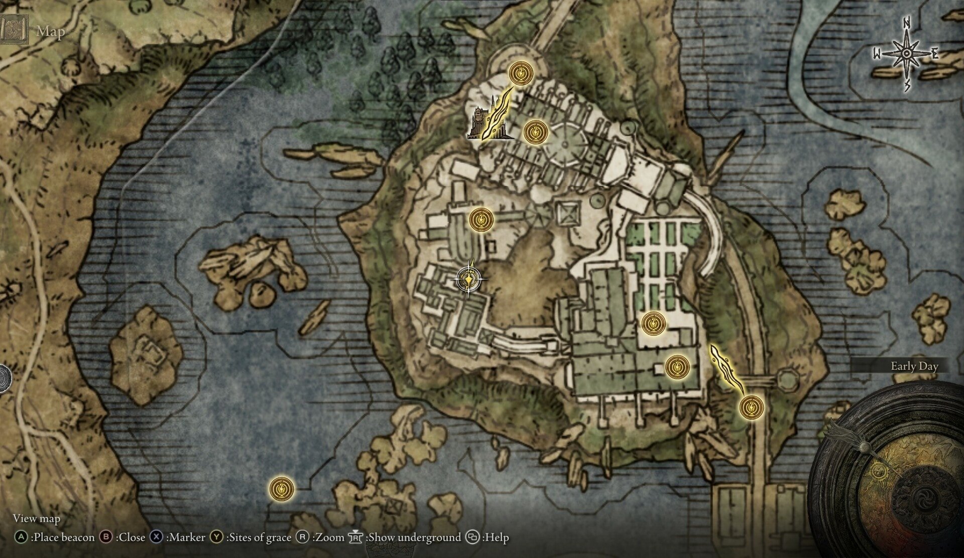 Armor Locations at the Academy of Raya Lucaria - Lazuli Glintstone Crown map location