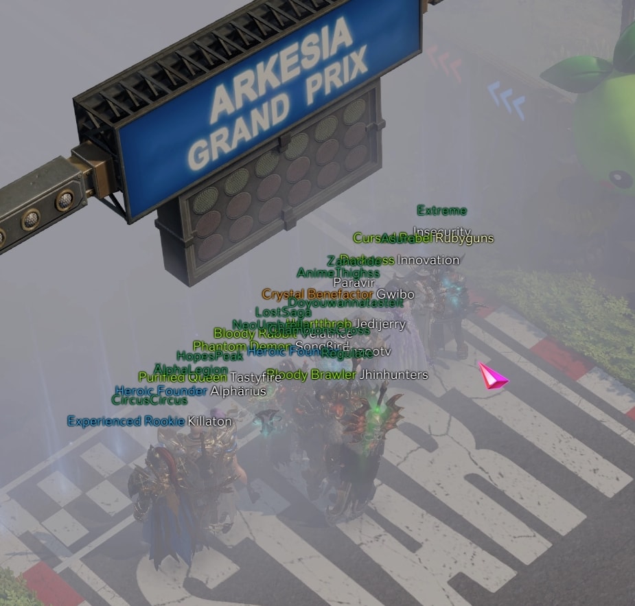 Lost Ark Arkesia Grand Prix - Players at the starting line, pre-transformation