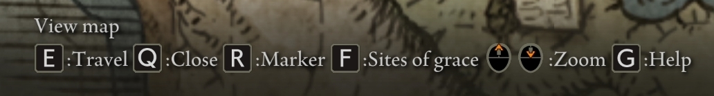 Map controls in Elden Ring
