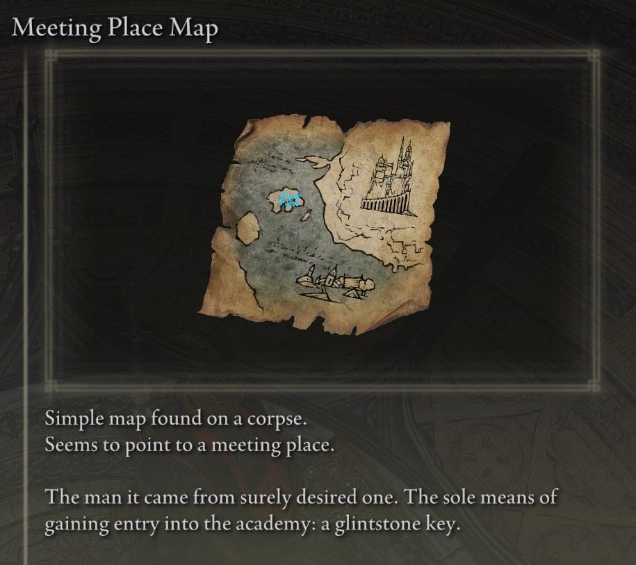 Where is the Academy of Raya Lucaria - map hint for the key location