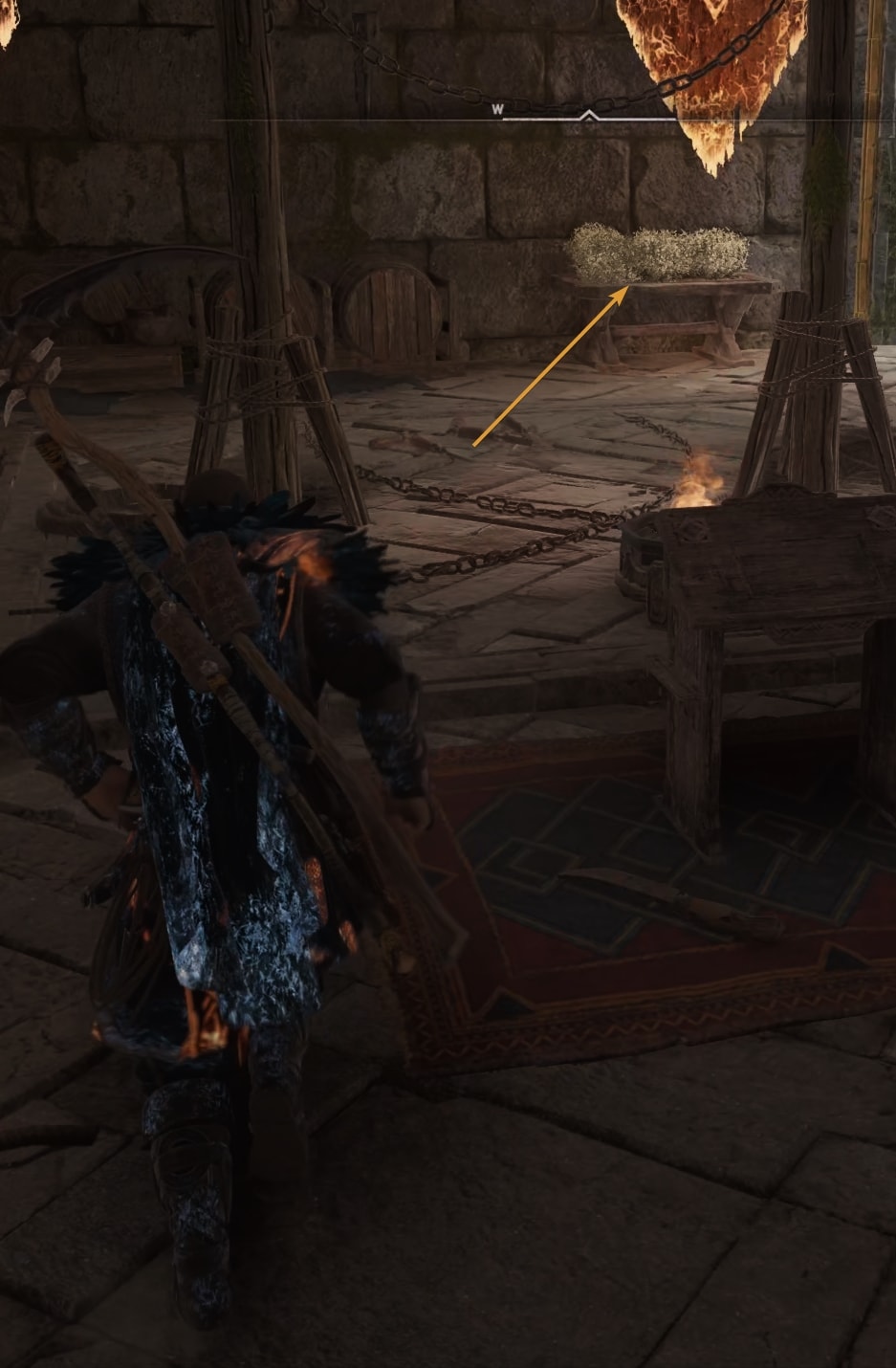Optional comment from Eivor while investigating the second floor