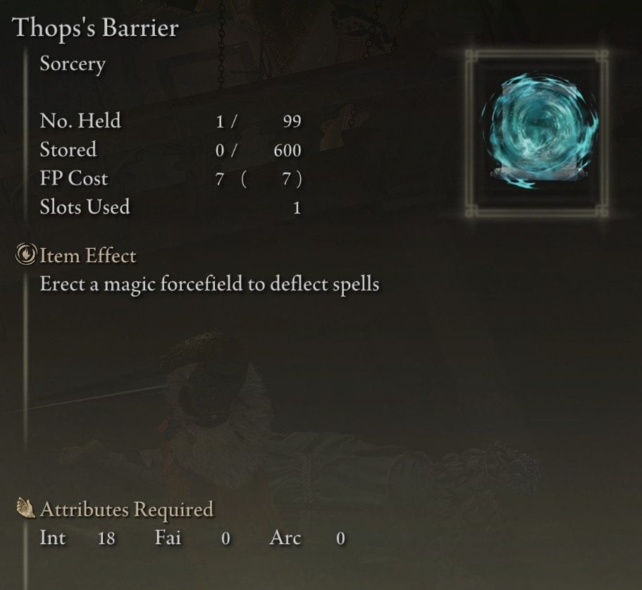 Thop's Barrier stats