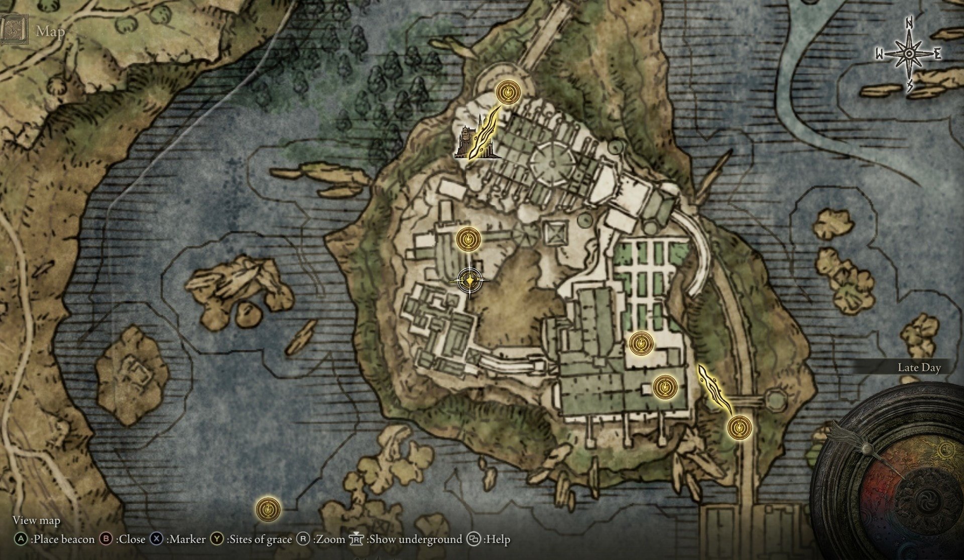 Armor Locations at the Academy of Raya Lucaria - Twinsage Glintstone Crown map location