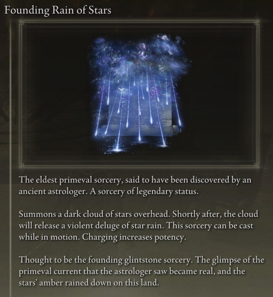Founding Rain of Stars description