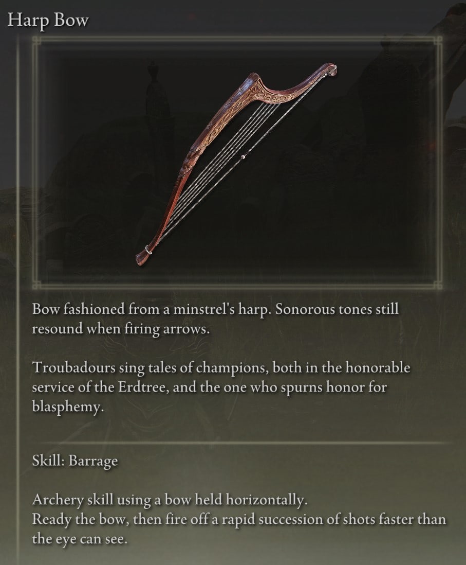 Champion's Song Painting reward - harp bow