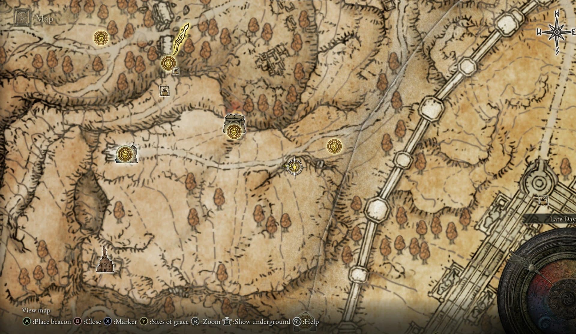 Champion's Song Painting - destination location map