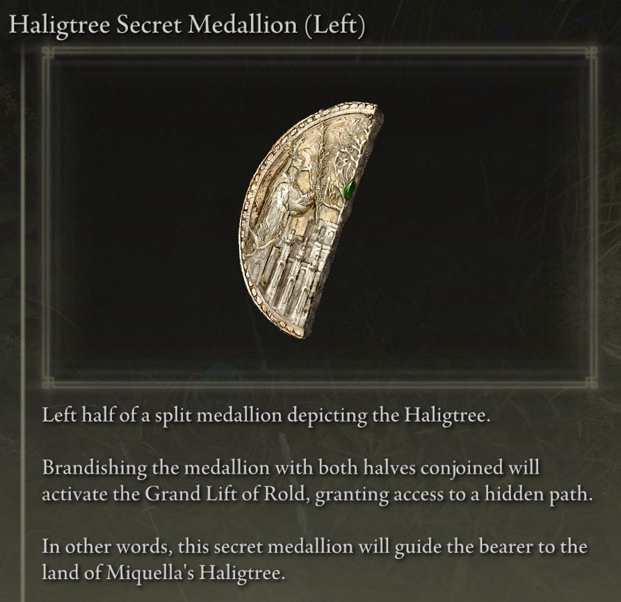 Haligtree Secret Medallion (Left)