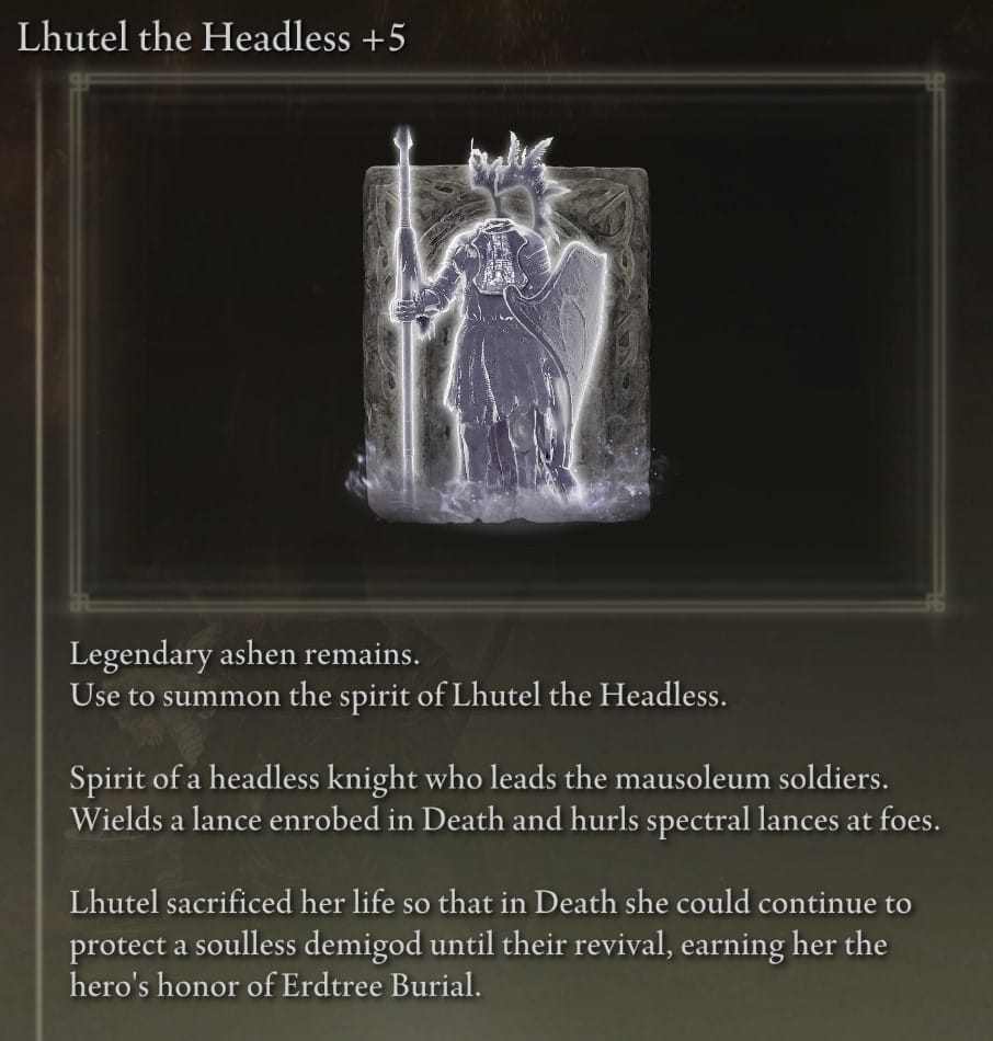 Lhutel the Headless - description