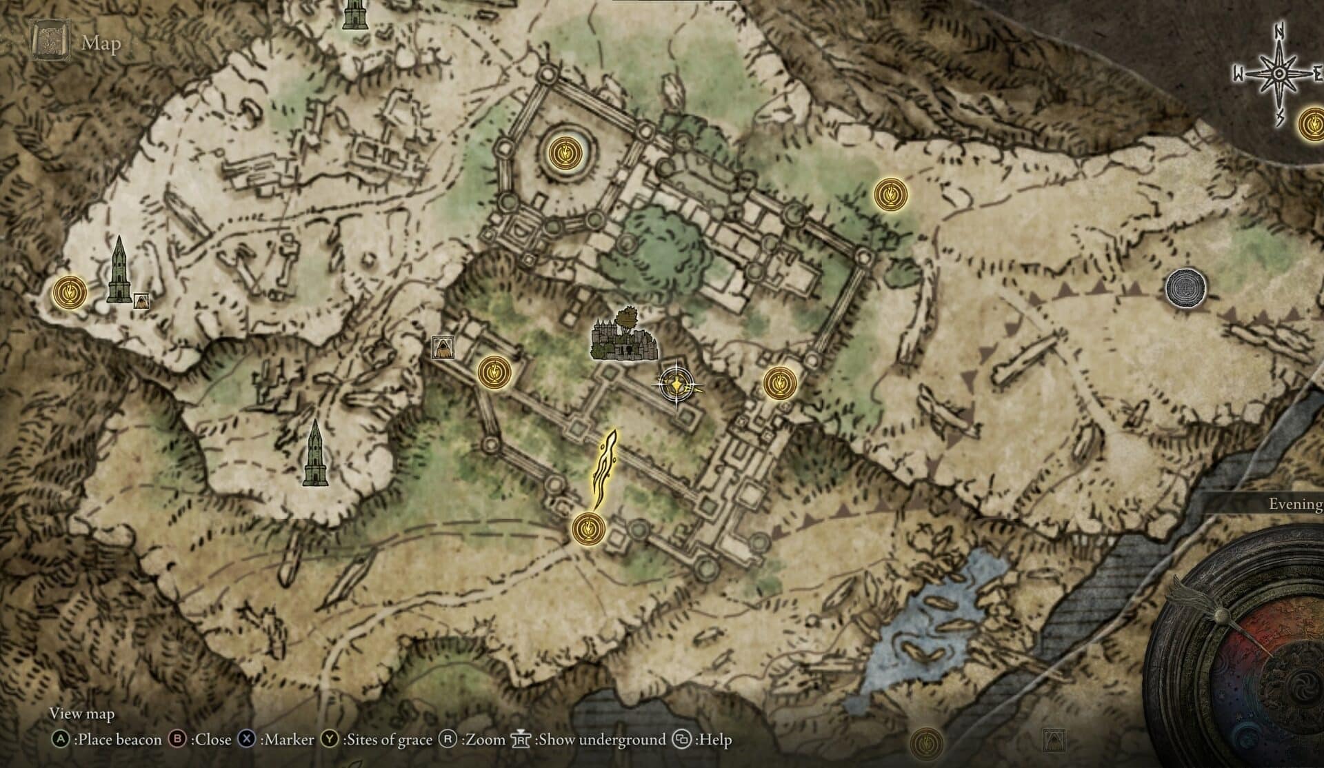 Sword of Night and Flame Legendary Weapons Location on the map