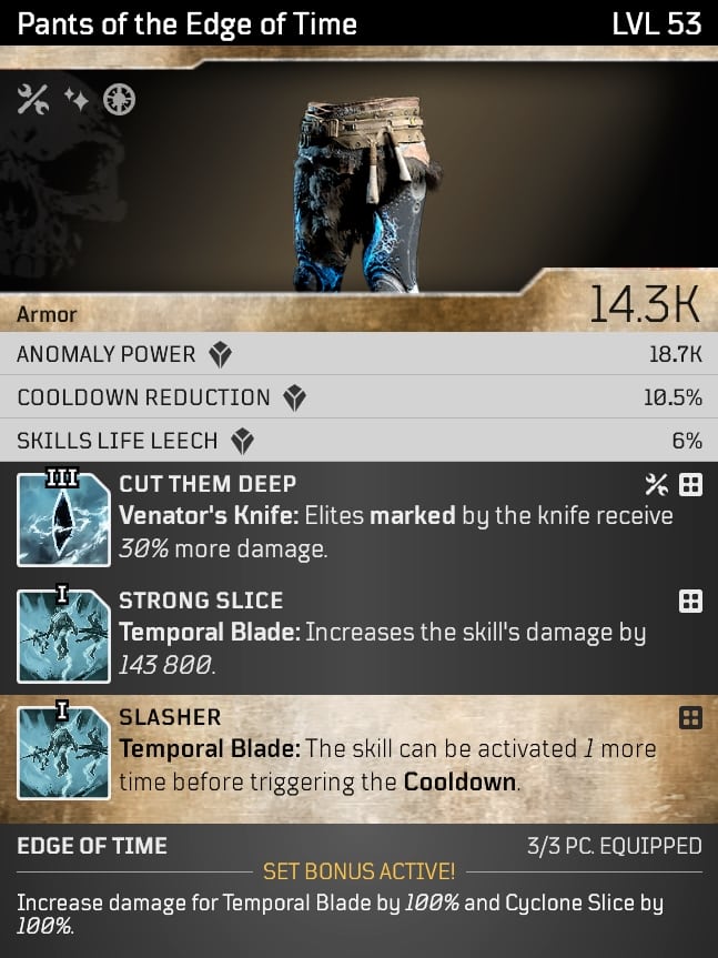 Outriders Worldslayer Trickster Build - Pants of the Edge of Time