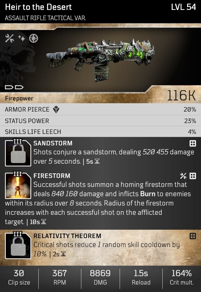 Outriders Worldslayer Pyromancer Build - Heir to the Desert