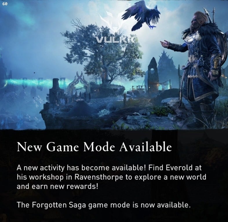 How to start The Forgotten Saga - new game mode notification