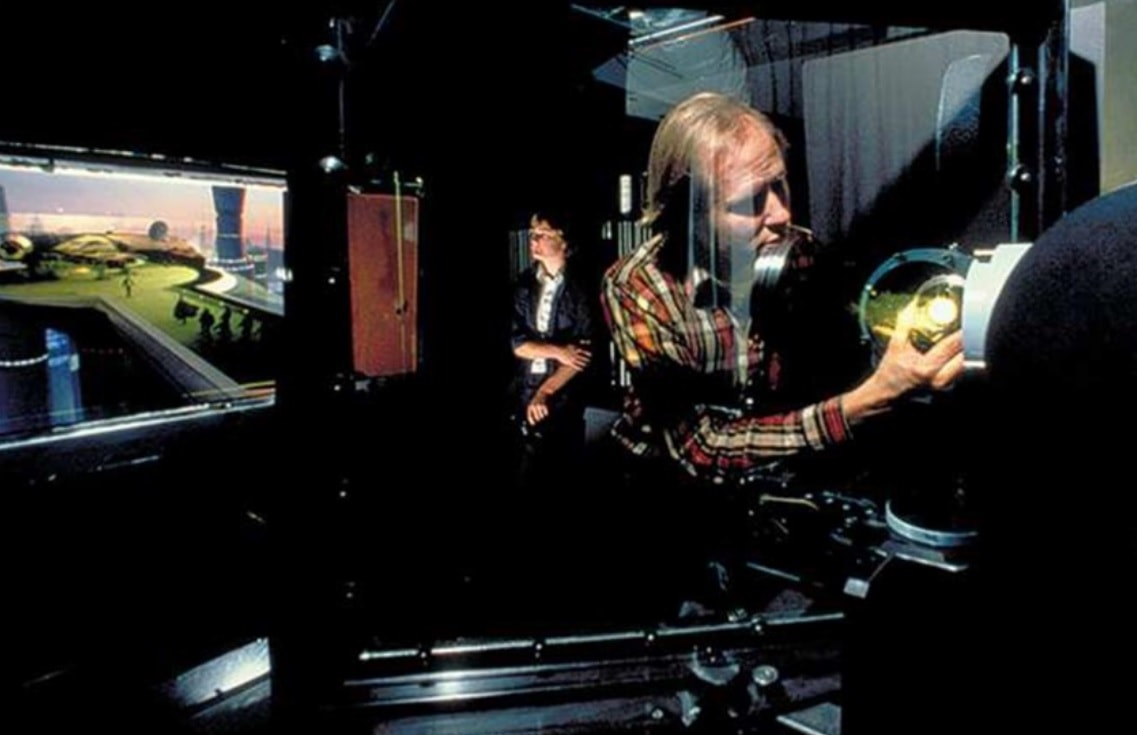 ILM artists working on Matte Paintings