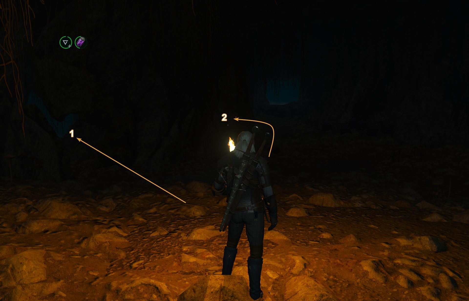 Inside the cave