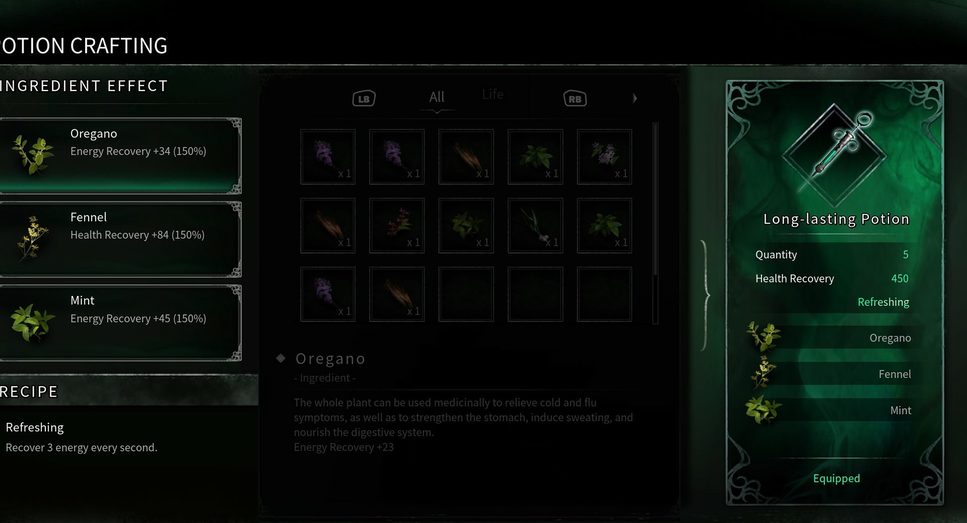 How to craft healing potions from recipes in Thymesia